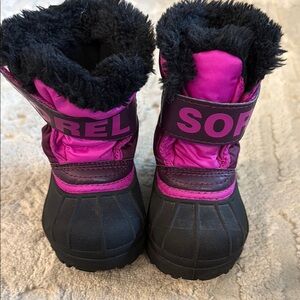 Sorel Pink and Black Winter Boots